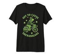 Off to Cause Shenanigans Basset Hound St Patricks Day Premium T-Shirt