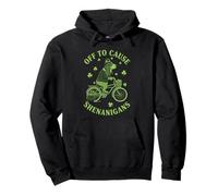 Off To Cause Shenanigans Basset Hound St Patricks Day Pullover Hoodie