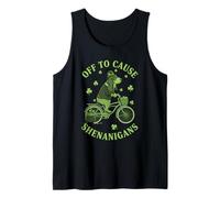 Off to Cause Shenanigans Basset Hound St Patricks Day Tank Top
