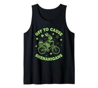 Off to Cause Shenanigans Bunny St Patricks Day Tank Top