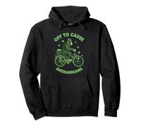 Off To Cause Shenanigans Chimpanzee St Patricks Day Pullover Hoodie
