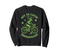 Off To Cause Shenanigans Deer St Patricks Day Sweatshirt