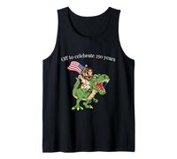 Off to Celebrate 250th Years Jesus Dino Anniversary Tank Top