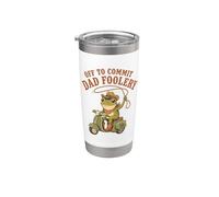 Off to Commit Dad Foolery Funny Frog Daddy Humor Lover Stainless Steel Insulated Tumbler