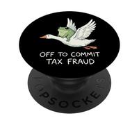 Off To Commit Tax Fraud Frog PopSockets Adhesive PopGrip