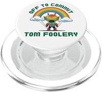 Off To Commit Tom Foolery Martian Alien Bad Decision Fun PopSockets PopGrip for MagSafe