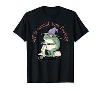 Off to Commit Tomfoolery Funny Frog Humor Trend Men Women T-Shirt