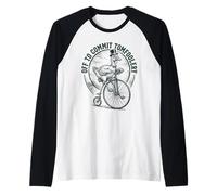 Off to Commit Tomfoolery Funny Goose Saying Meme Raglan Baseball Tee