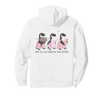 Off To Cry Before The Bride Funny Wedding Penguin Pullover Hoodie