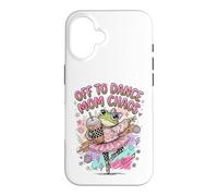 Off To Dance Mom Chaos Frog Ballerina Coffee Case for iPhone 16