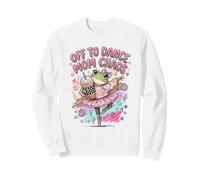 Off To Dance Mom Chaos Frog Ballerina Coffee Sweatshirt