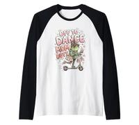 Off to Dance Mom Duty Frog Scooter Ballet Raglan Baseball Tee