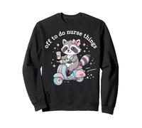 Off to do Nurse Things Cute Raccoon Nurse Coffee. Sweatshirt