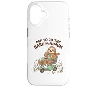 Off To Do The Bare Minimum Funny Sloth Ride Electric Scooter Case for iPhone 16