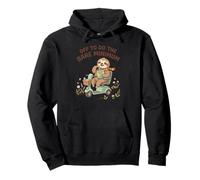 Off To Do The Bare Minimum Funny Sloth Ride Electric Scooter Pullover Hoodie