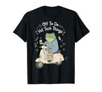 Off to Do Vet Tech Things Funny Frog Veterinary Assistant Value Graphic T-Shirt, Men, Black, S