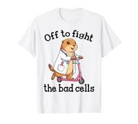 Off to Fight The Bad Cells Prairie Dog Doctor Cancer Support Value Graphic T-Shirt