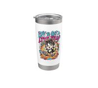 Off to Get A Little Silly Funny Cat Stainless Steel Insulated Tumbler