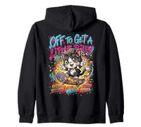 Off To Get A Little Silly Funny Cat Zip Hoodie