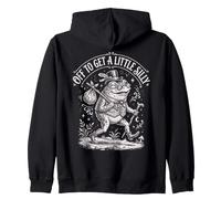 Off To Get A Little Silly Funny Frog Zip Hoodie