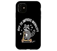 Off To Improve Mobility Raccoon Scooter Ride Artwork pride Case for iPhone 11