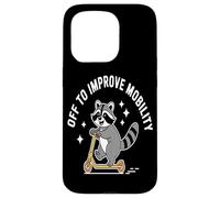 Off To Improve Mobility Raccoon Scooter Ride Artwork pride Case for iPhone 15 Pro