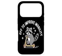 Off To Improve Mobility Raccoon Scooter Ride Artwork pride Case for iPhone 17 Pro