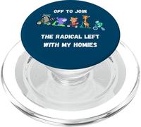 Off To Join The Radical Left Homies Funny Animals On Bikes PopSockets PopGrip for MagSafe