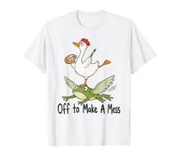 Off to Make A Mess Silly Goose Art Teacher Artist Paint Draw T-Shirt