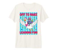Off to Make Learning Fun Cute Animal Design Funny. Premium T-Shirt