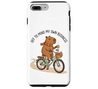 Off To Mind My Own Business Cozy Capybara Riding a Bike Case for iPhone 7 Plus/8 Plus