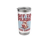 Off to Praise The Lord Calico Cat Stainless Steel Insulated Tumbler