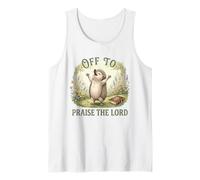 Off to Praise The Lord Christian Hedgehog Tank Top