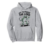 Off To Praise The Lord Frog Boys Kids Pullover Hoodie