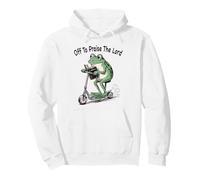 Off To Praise The Lord Frog Humor Funny Christian Meme Pullover Hoodie