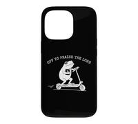 Off To Praise The Lord Frog Scooter Christian Bible Graphic Case for iPhone 13 Pro