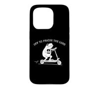 Off To Praise The Lord Frog Scooter Christian Bible Graphic Case for iPhone 15 Pro