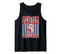 Off to Praise The Lord Frog Scooter Tank Top