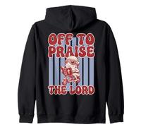Off To Praise The Lord Frog Scooter Zip Hoodie