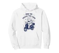 Off to Praise The Lord Funny Christian Cat Faith Bible Pullover Hoodie
