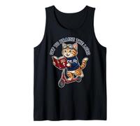 Off to Praise The Lord Funny Christian Cat Scooter Faith Tank Top