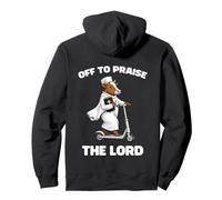 Off To Praise The Lord Funny Christian Cow Faith Pullover Hoodie