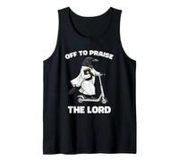 Off to Praise The Lord Funny Christian Crow Faith Raven Tank Top