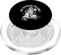 Off To Praise The Lord Funny Christian Dog Humor Faith PopSockets PopGrip for MagSafe