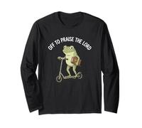 Off to Praise The Lord Funny Christian Frog Long Sleeve T-Shirt