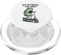 Off to Praise The Lord Funny Christian Frog Meme PopSockets PopGrip for MagSafe