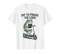 Off to Praise The Lord Funny Christian Frog Meme T-Shirt