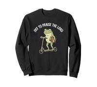 Off To Praise The Lord Funny Christian Frog Sweatshirt