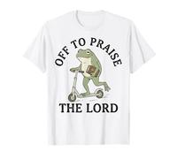 Off to Praise The Lord Funny Christian Frog T-Shirt