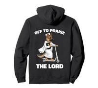Off To Praise The Lord Funny Christian German Shepherd Faith Pullover Hoodie